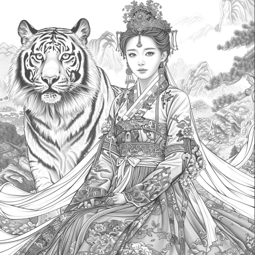 The Queen and the Tiger Guardian
