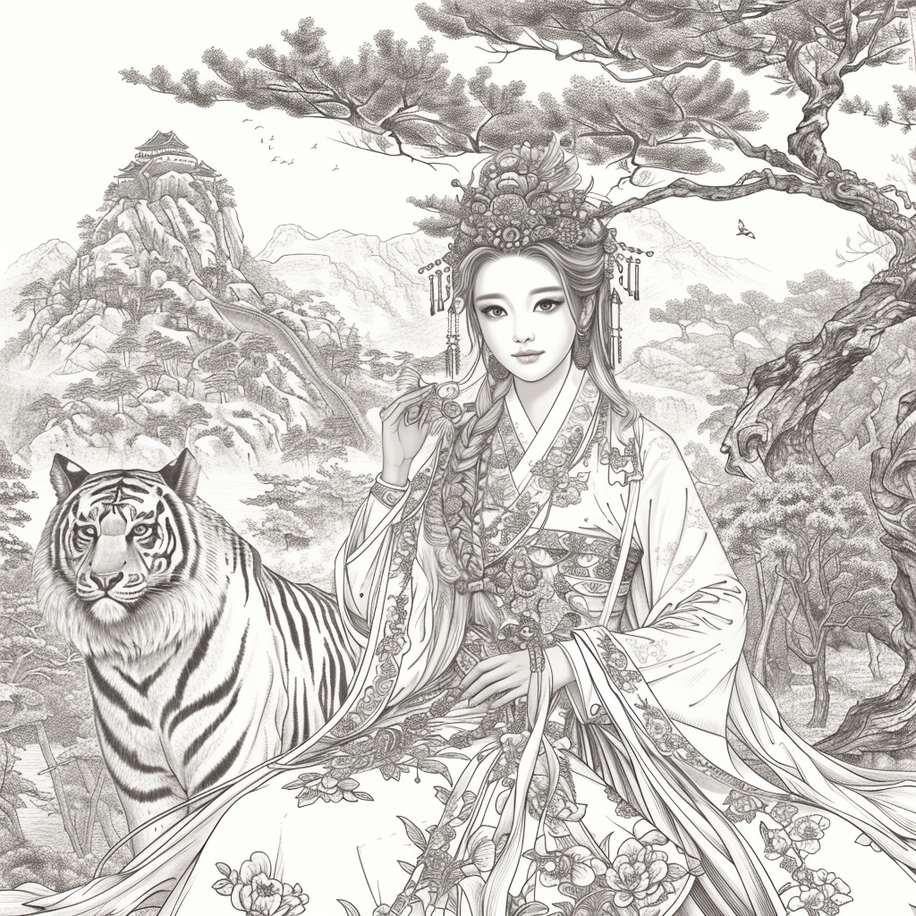 The Queen and the Tiger Guardian