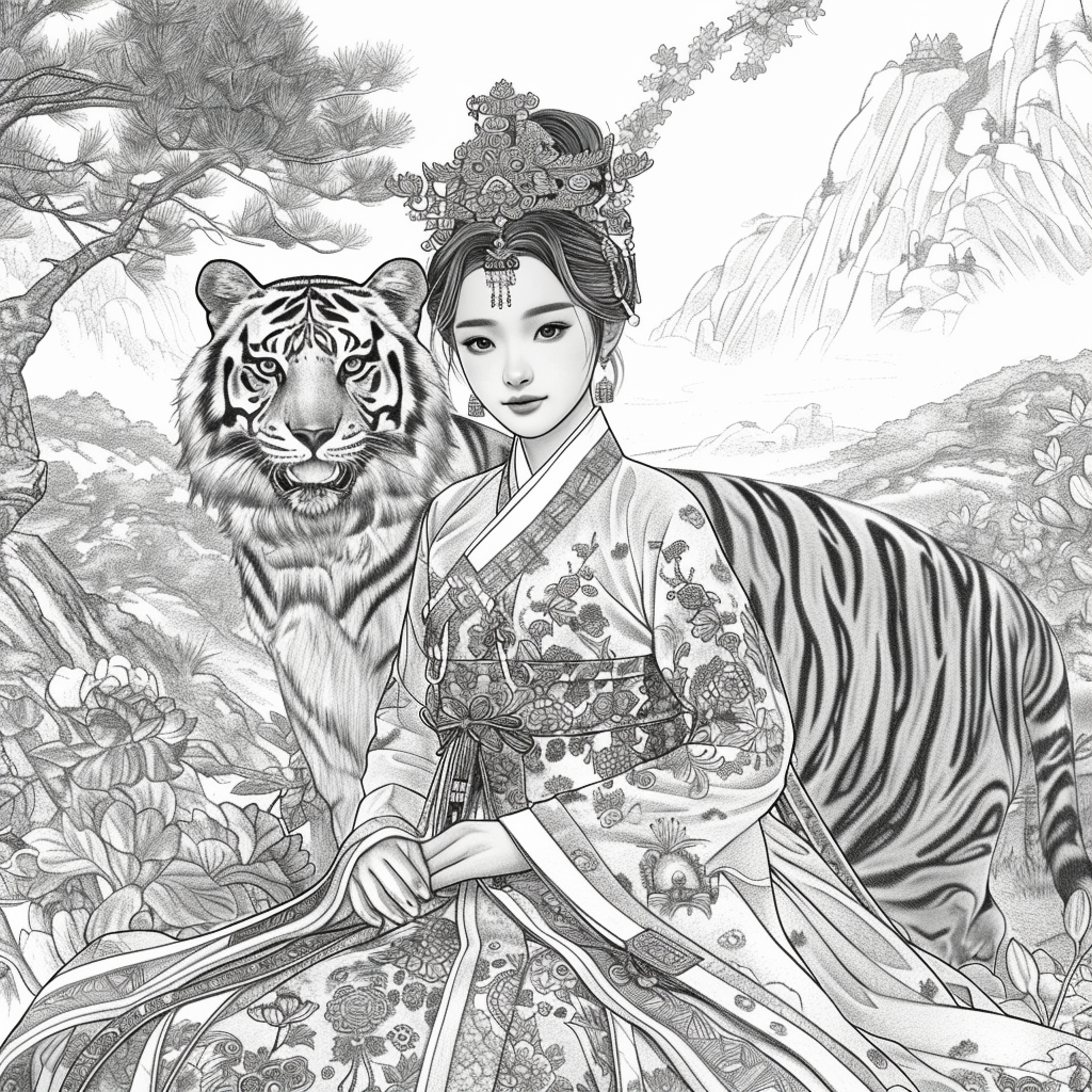 The Queen and the Tiger Guardian