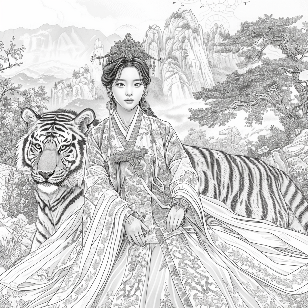 The Queen and the Tiger Guardian