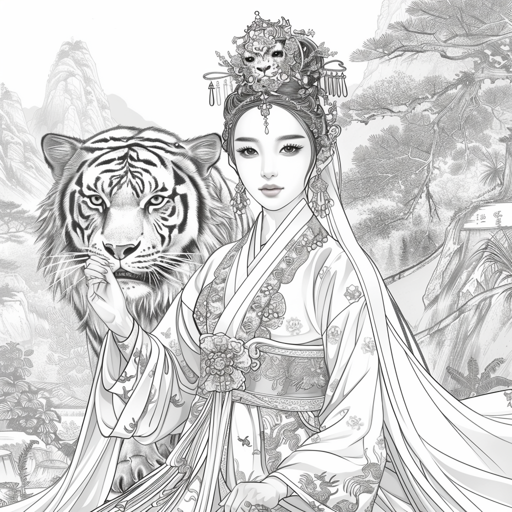 The Queen and the Tiger Guardian