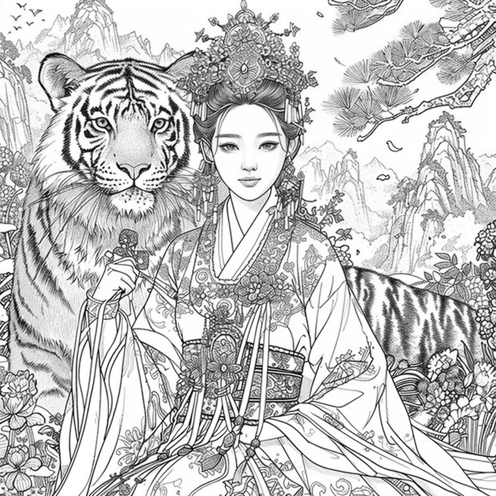 The Queen and the Tiger Guardian