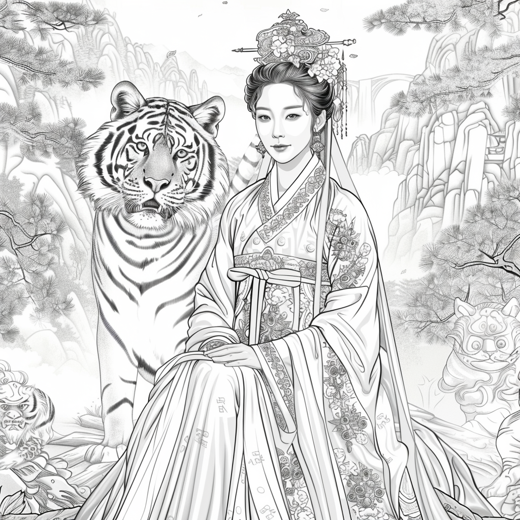 The Queen and the Tiger Guardian