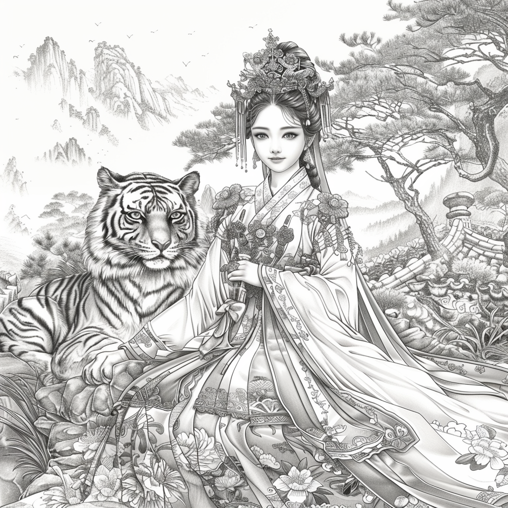 The Queen and the Tiger Guardian