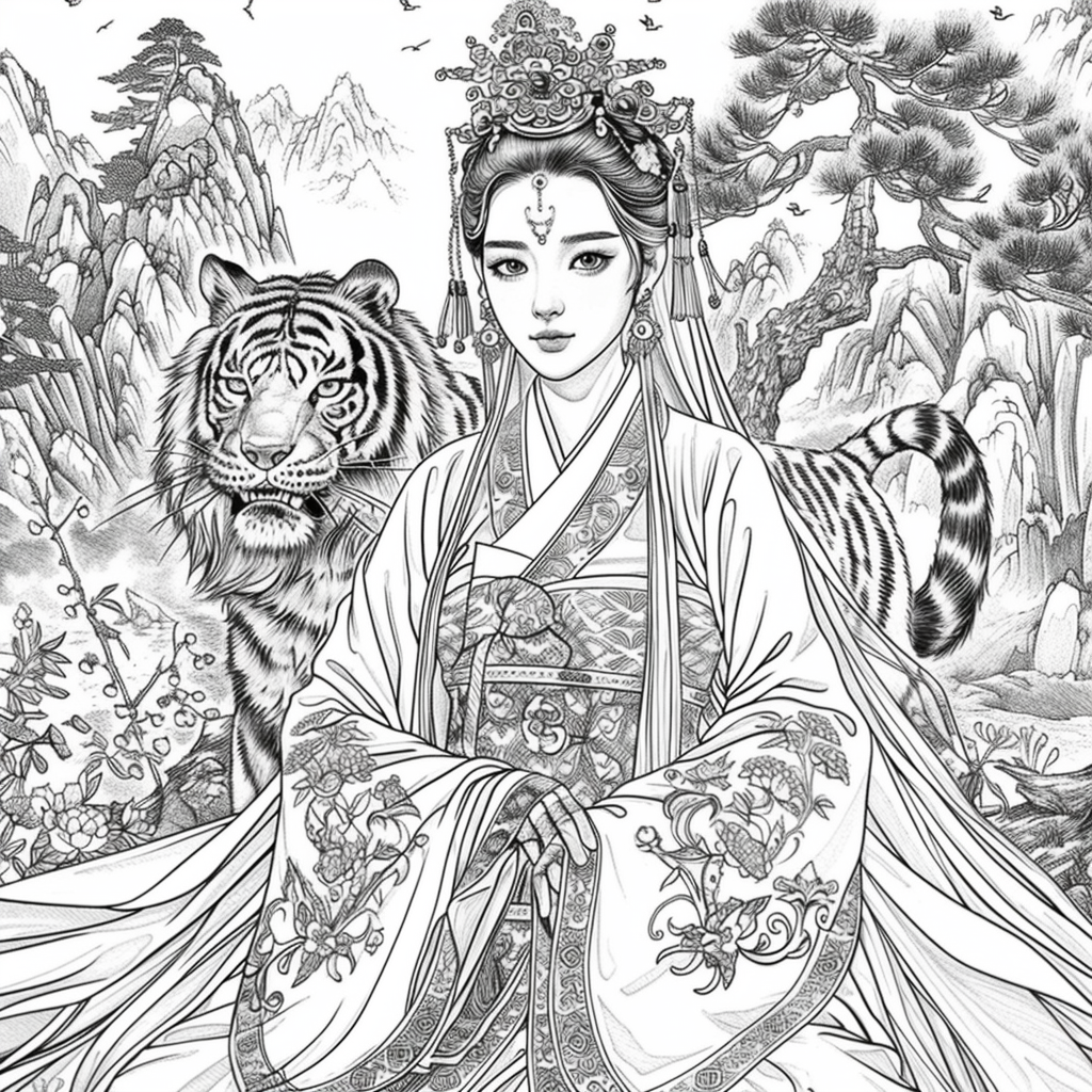 The Queen and the Tiger Guardian