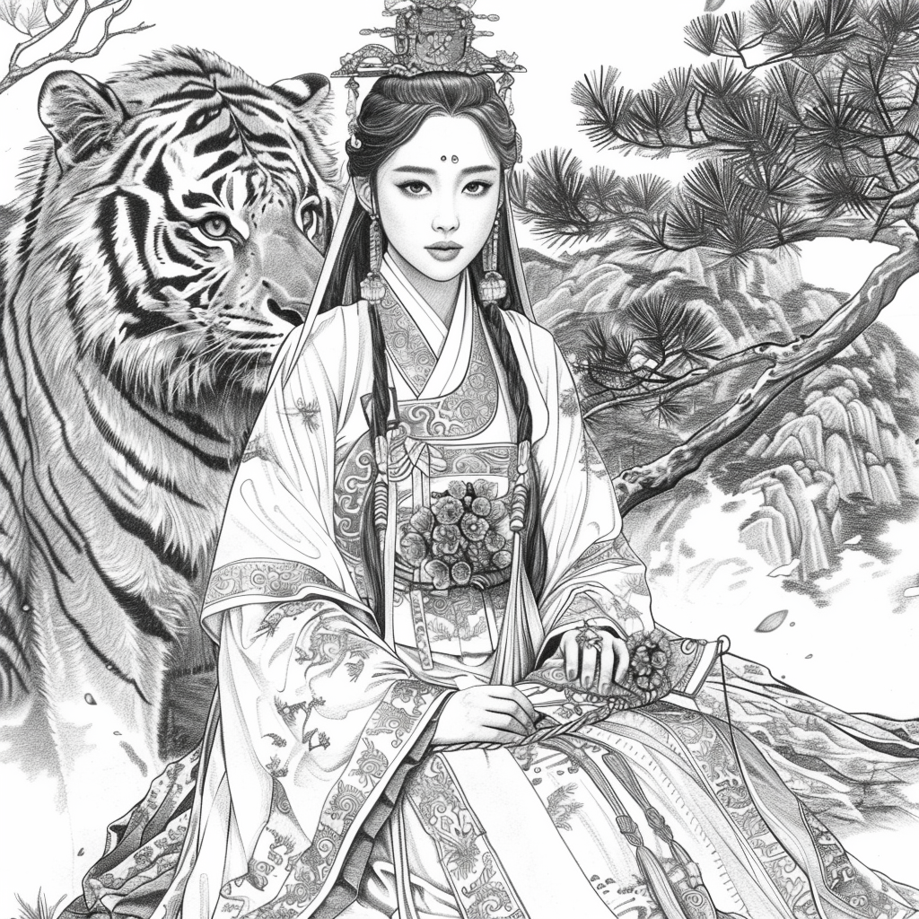 The Queen and the Tiger Guardian