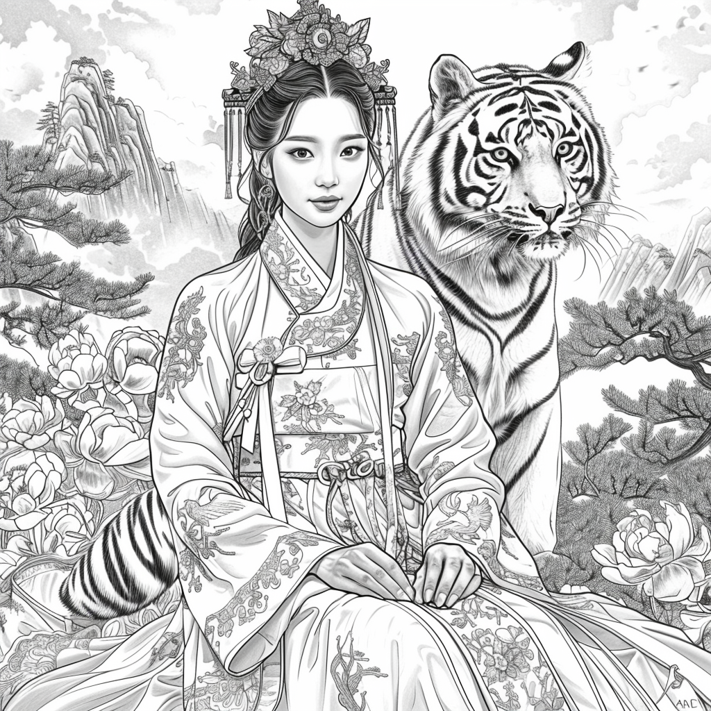 The Queen and the Tiger Guardian