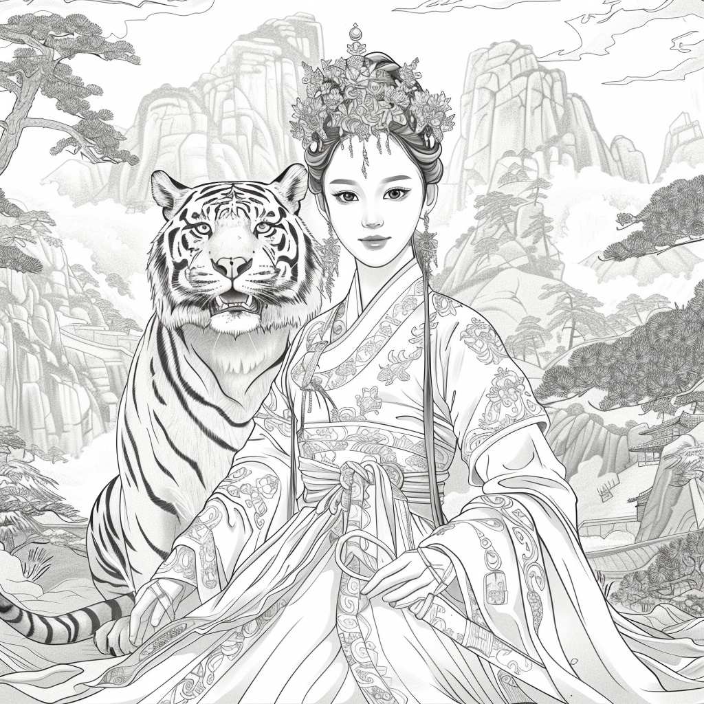 The Queen and the Tiger Guardian