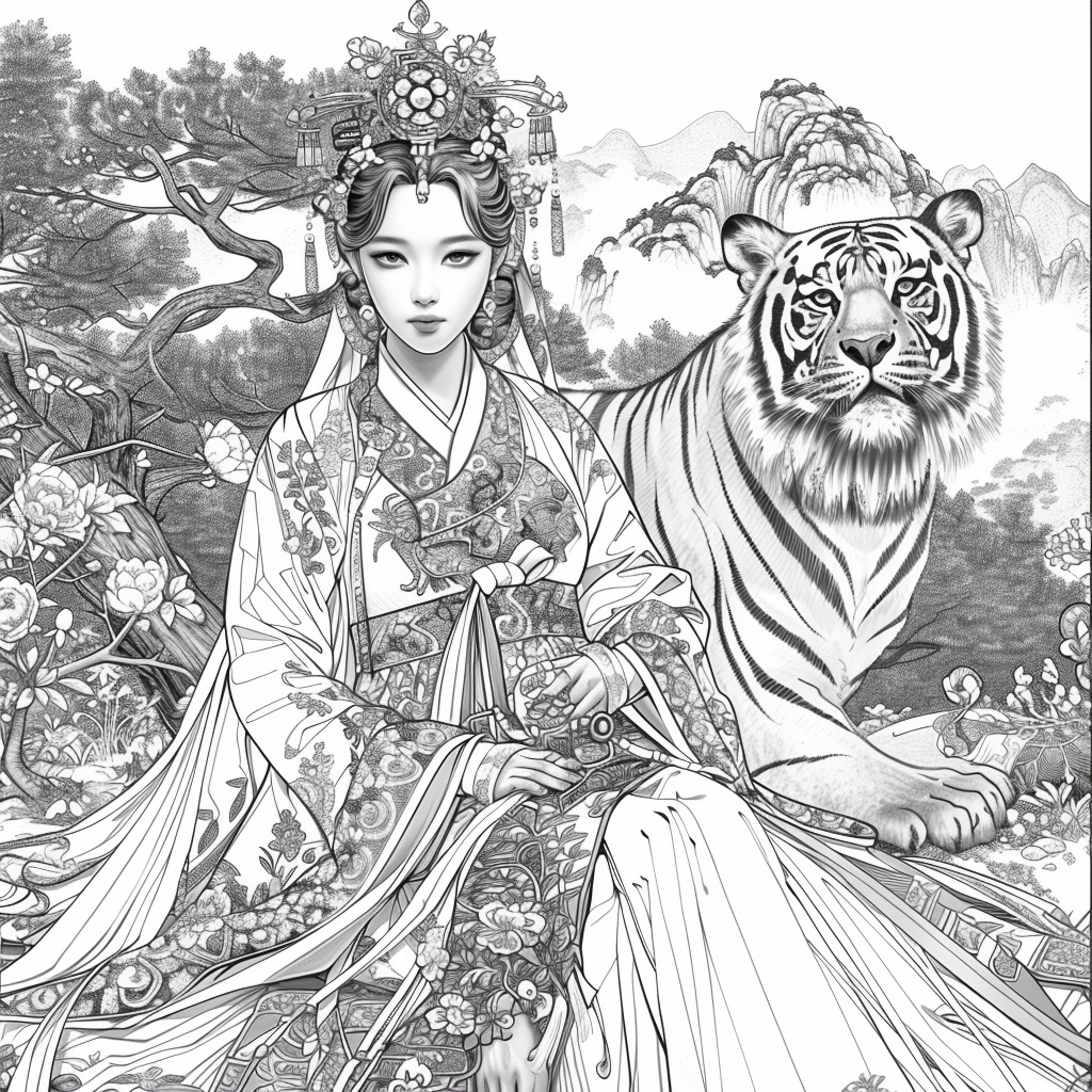 The Queen and the Tiger Guardian