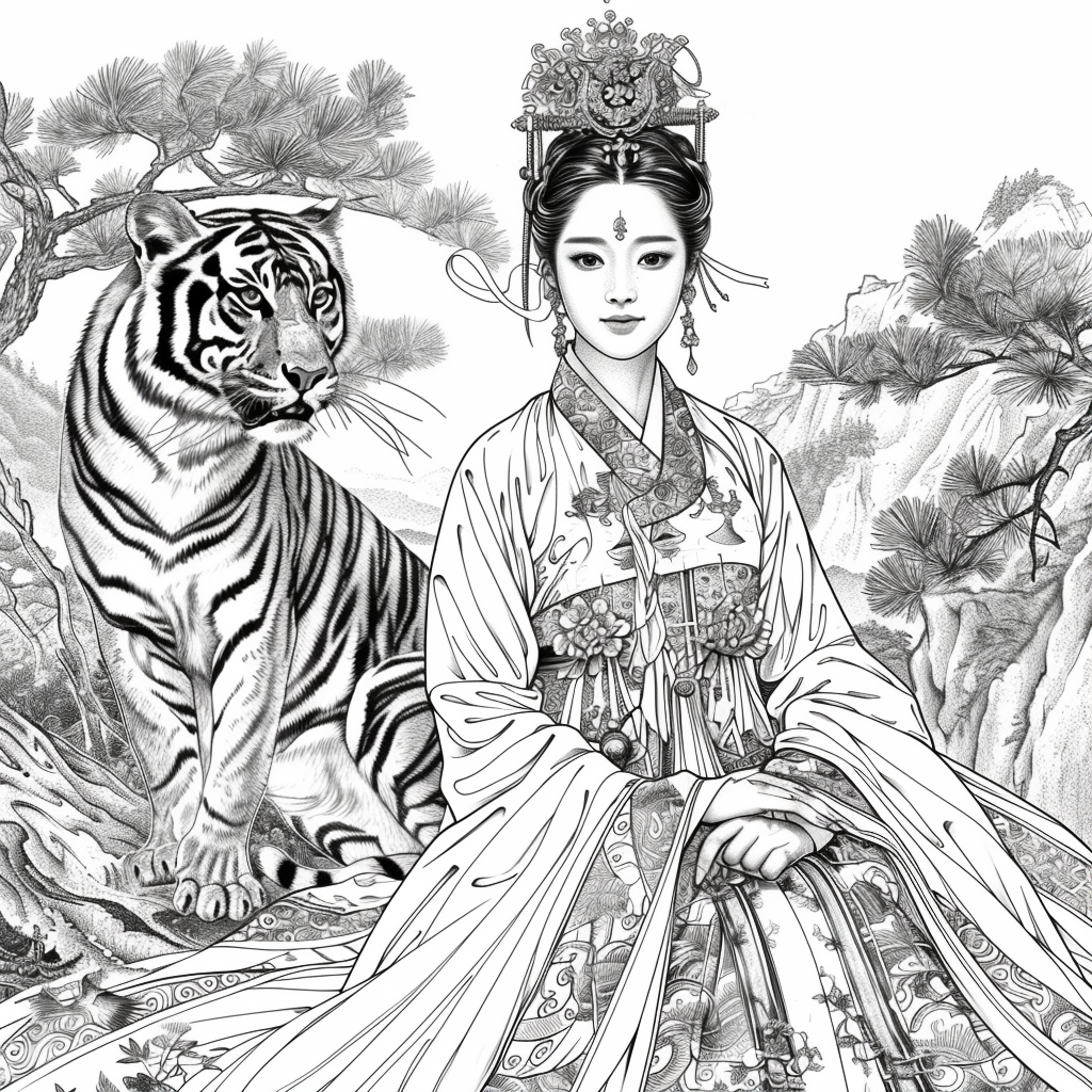 The Queen and the Tiger Guardian