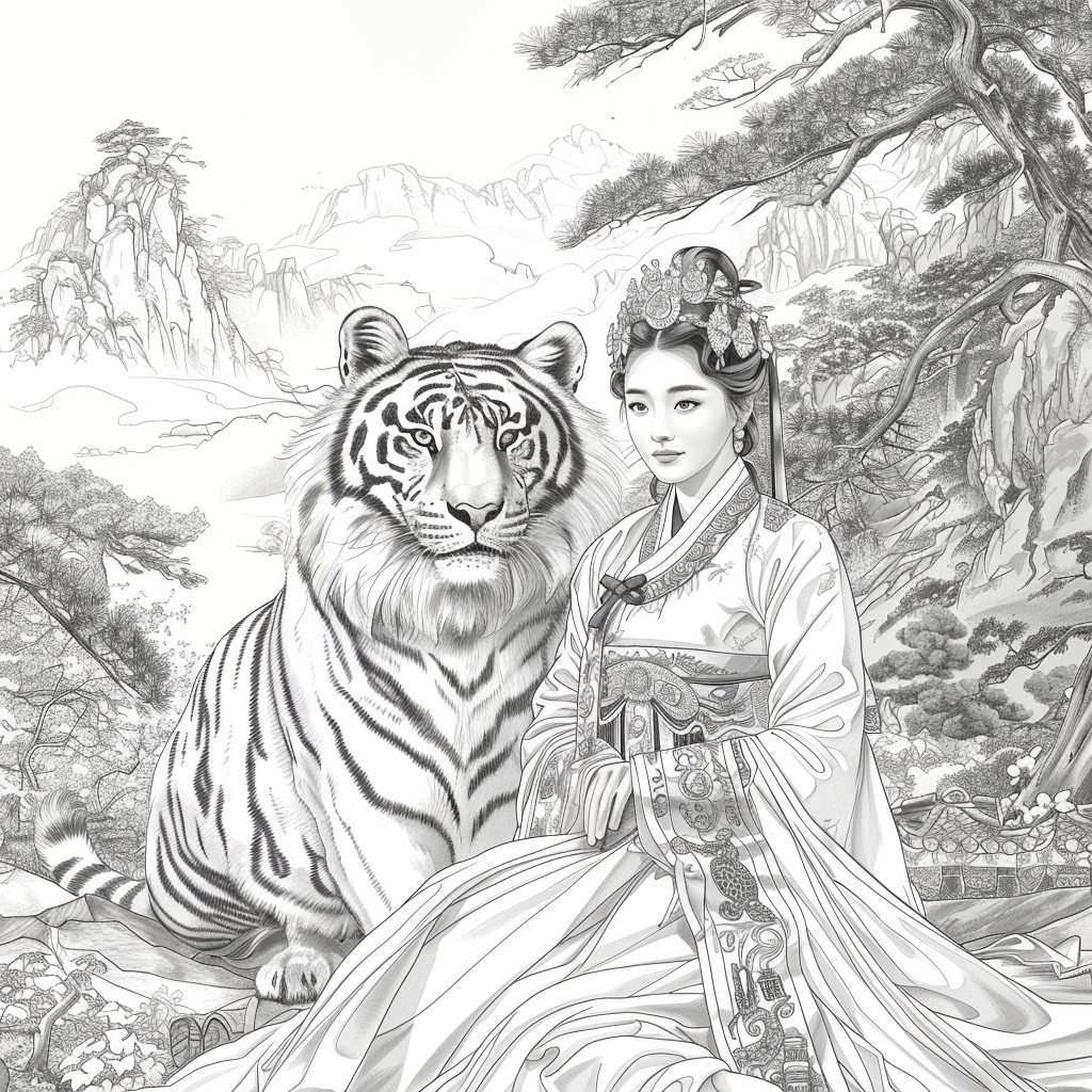 The Queen and the Tiger Guardian