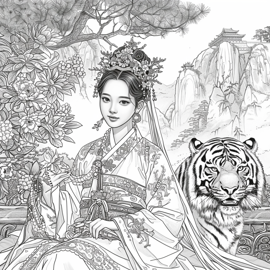 The Queen and the Tiger Guardian