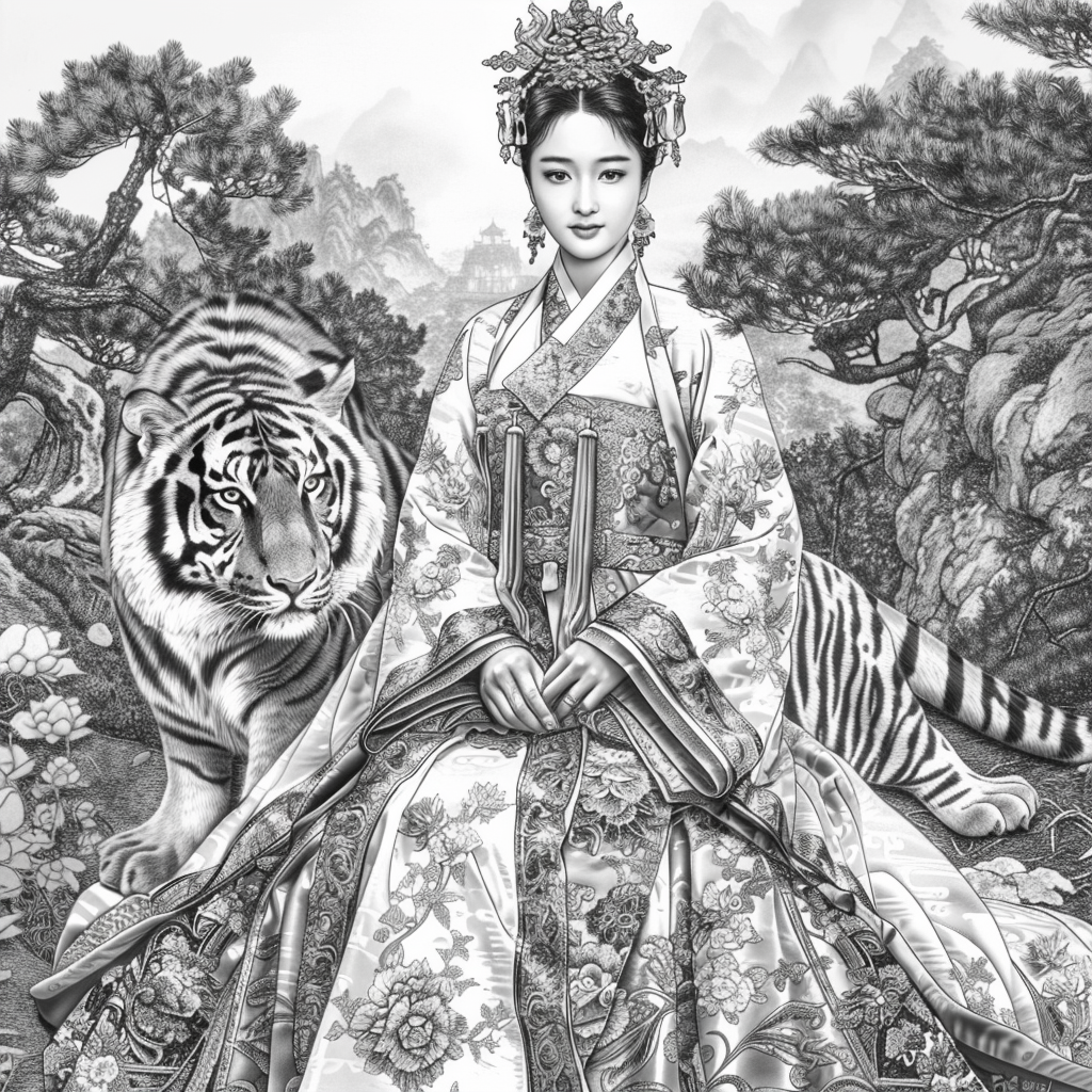The Queen and the Tiger Guardian