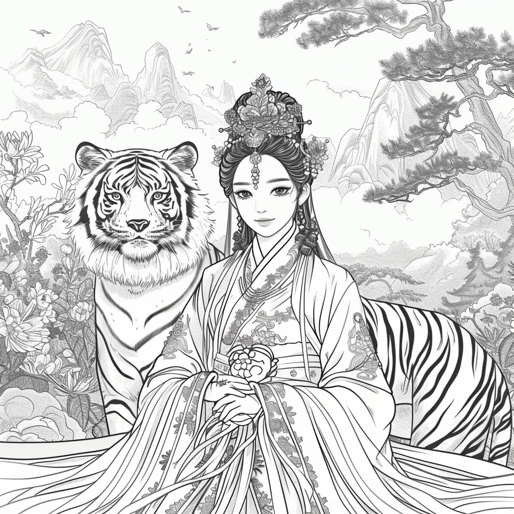 The Queen and the Tiger Guardian