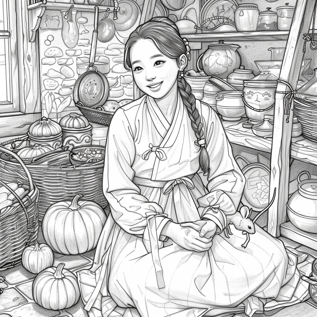 Harvest of Autumn: Korean Maiden in the Pumpkin Cellar
