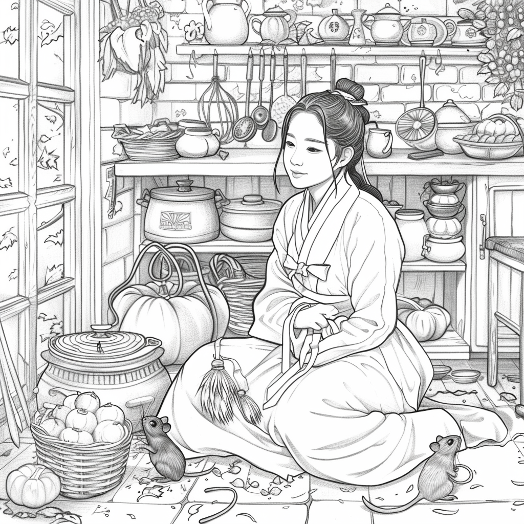 Harvest of Autumn: Korean Maiden in the Pumpkin Cellar