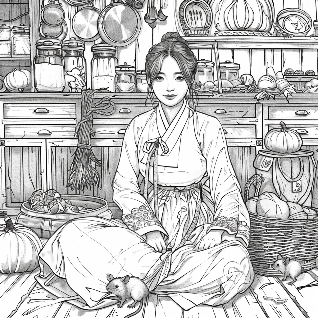 Harvest of Autumn: Korean Maiden in the Pumpkin Cellar