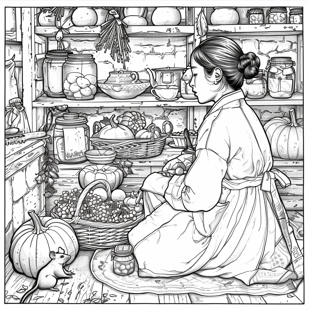 Harvest of Autumn: Korean Maiden in the Pumpkin Cellar