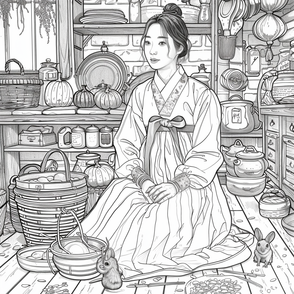 Harvest of Autumn: Korean Maiden in the Pumpkin Cellar