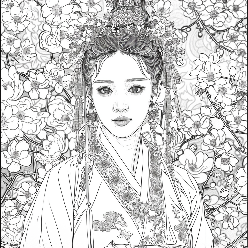 Blooming Elegance: The Flower Crowned Lady