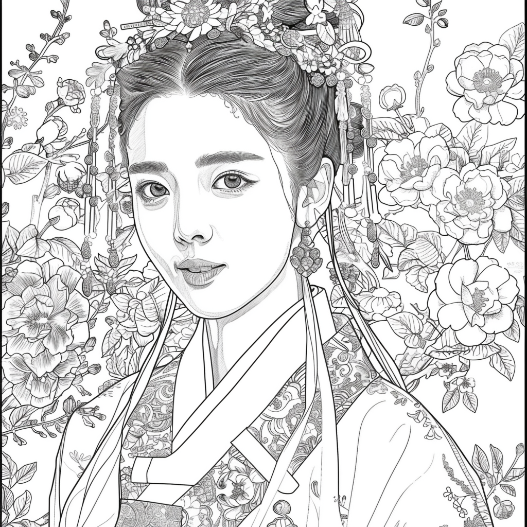 Blooming Elegance: The Flower Crowned Lady