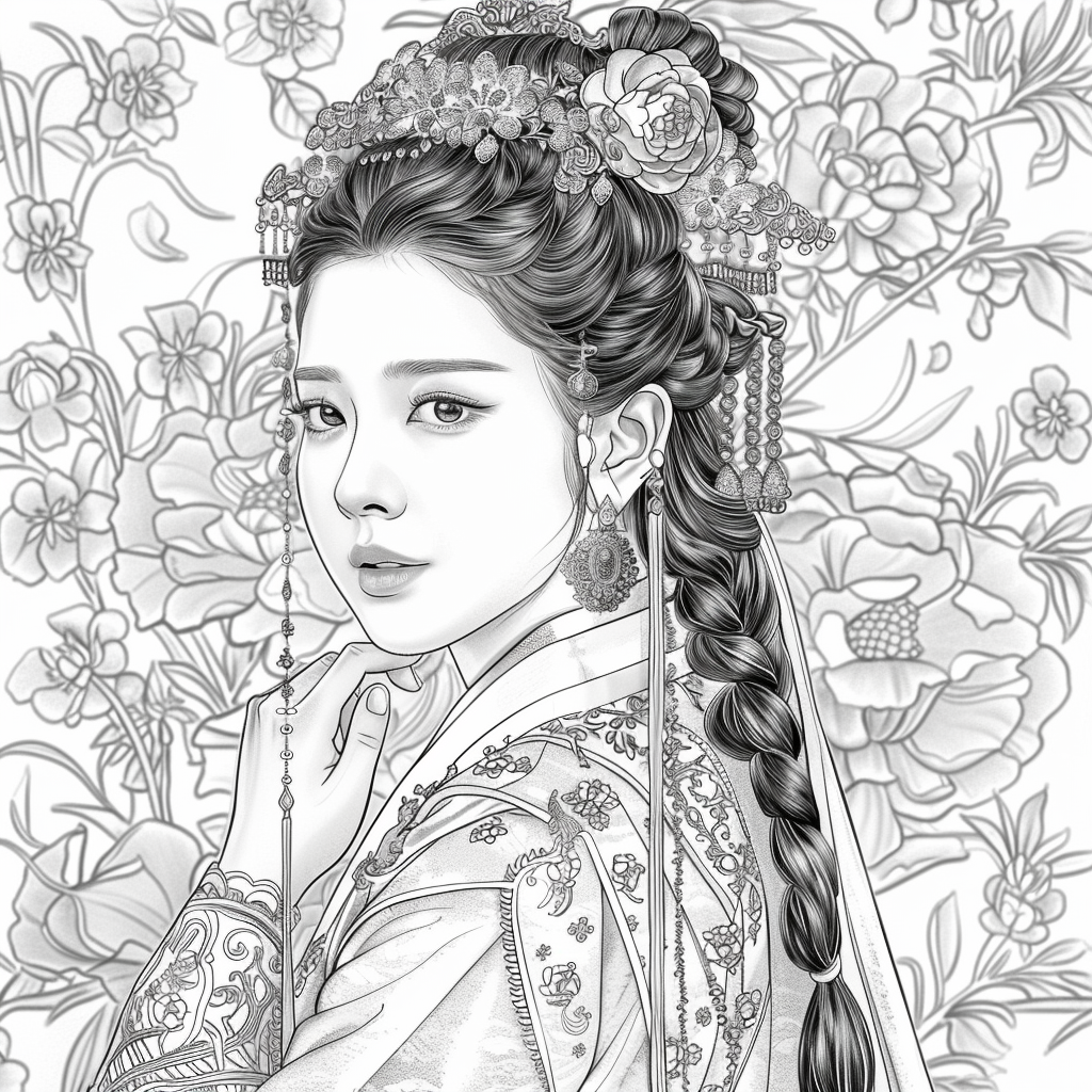 Blooming Elegance: The Flower Crowned Lady