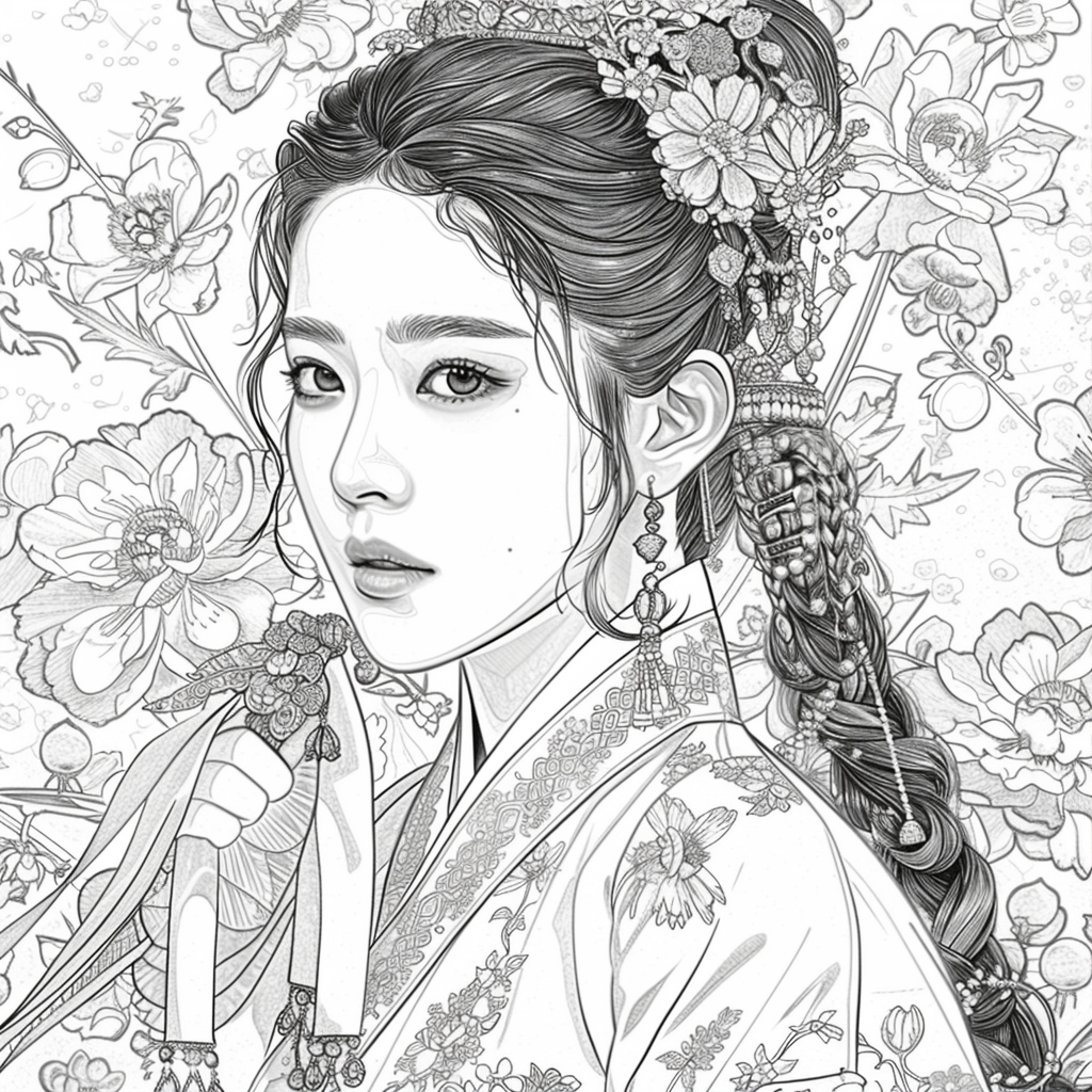 Blooming Elegance: The Flower Crowned Lady