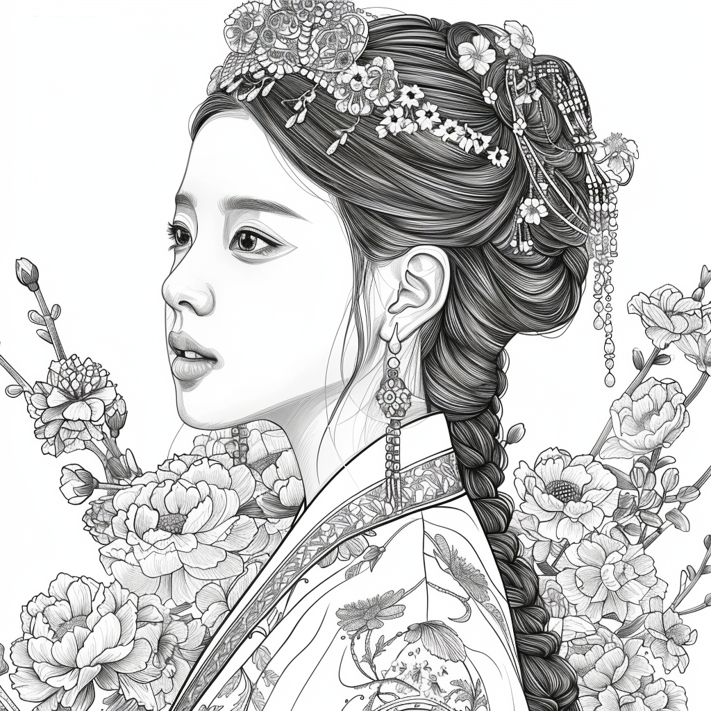 Blooming Elegance: The Flower Crowned Lady