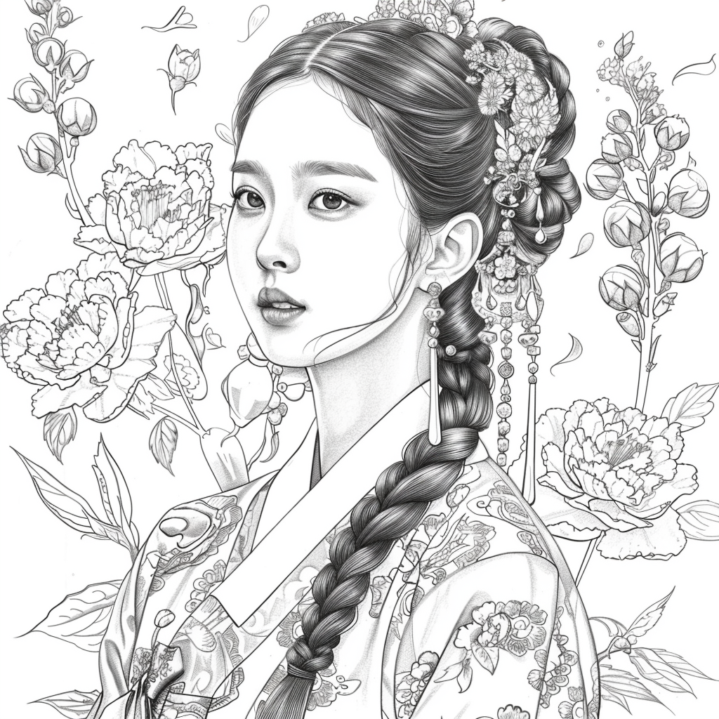 Blooming Elegance: The Flower Crowned Lady