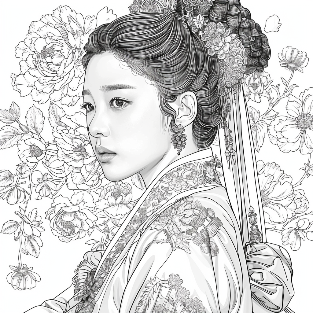 Blooming Elegance: The Flower Crowned Lady