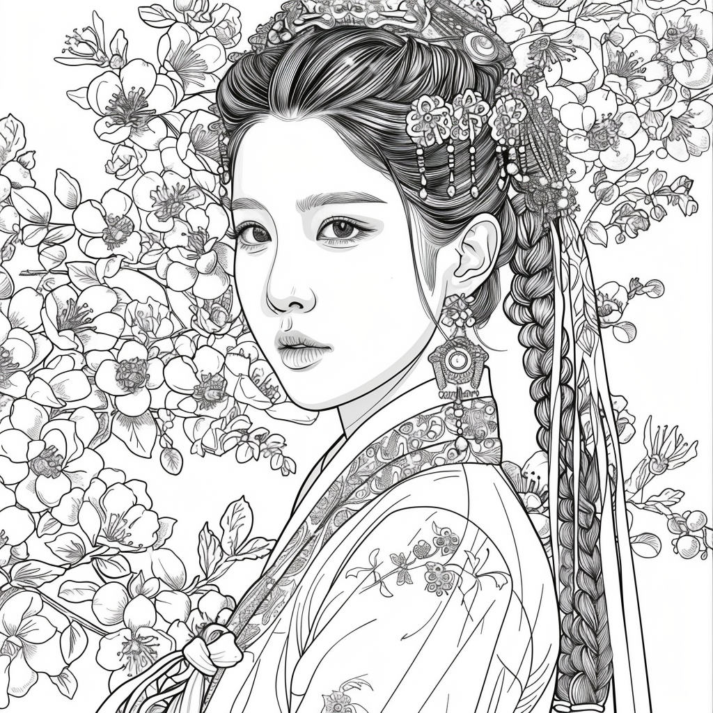 Blooming Elegance: The Flower Crowned Lady