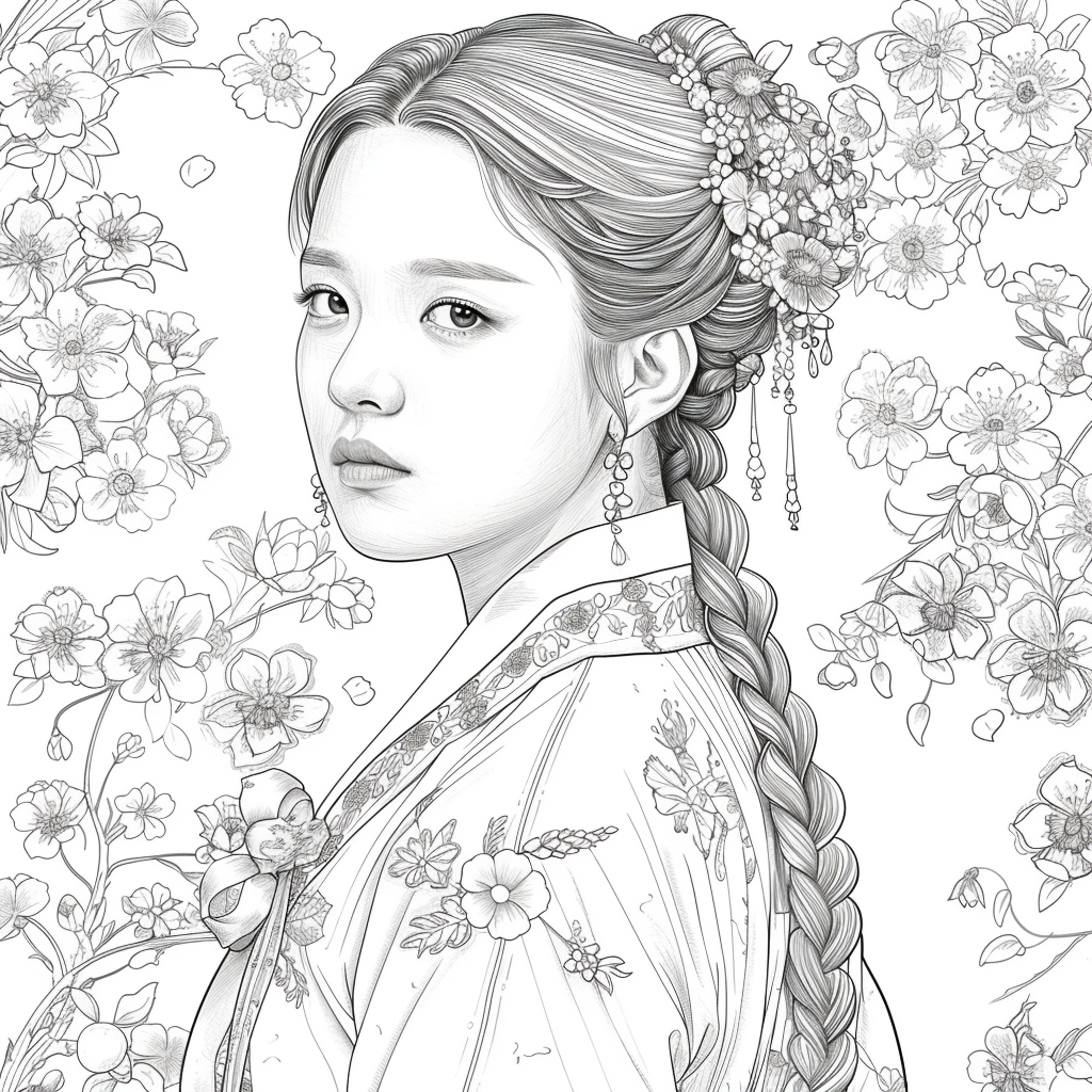 Blooming Elegance: The Flower Crowned Lady