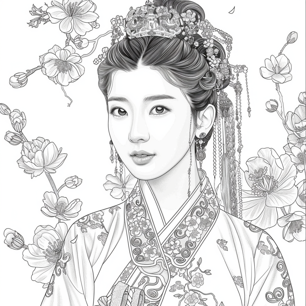 Blooming Elegance: The Flower Crowned Lady