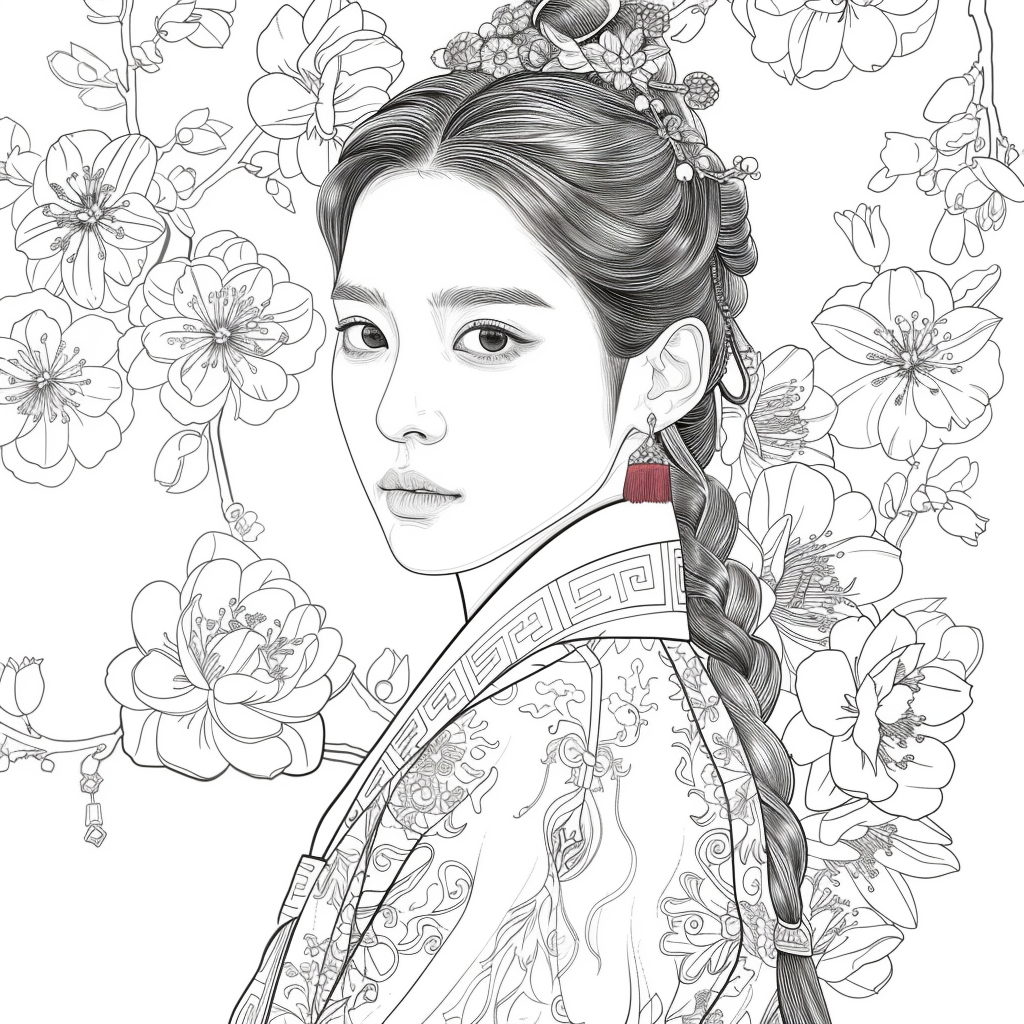 Blooming Elegance: The Flower Crowned Lady