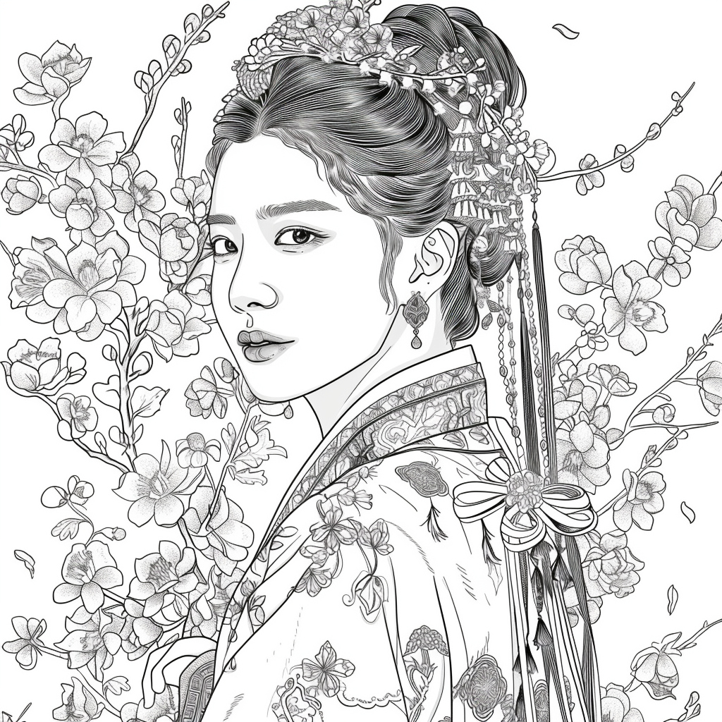 Blooming Elegance: The Flower Crowned Lady