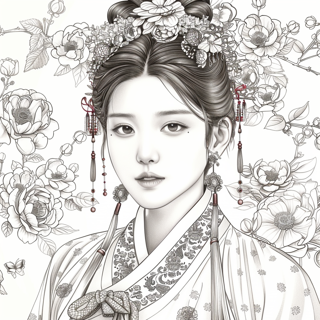 Blooming Elegance: The Flower Crowned Lady
