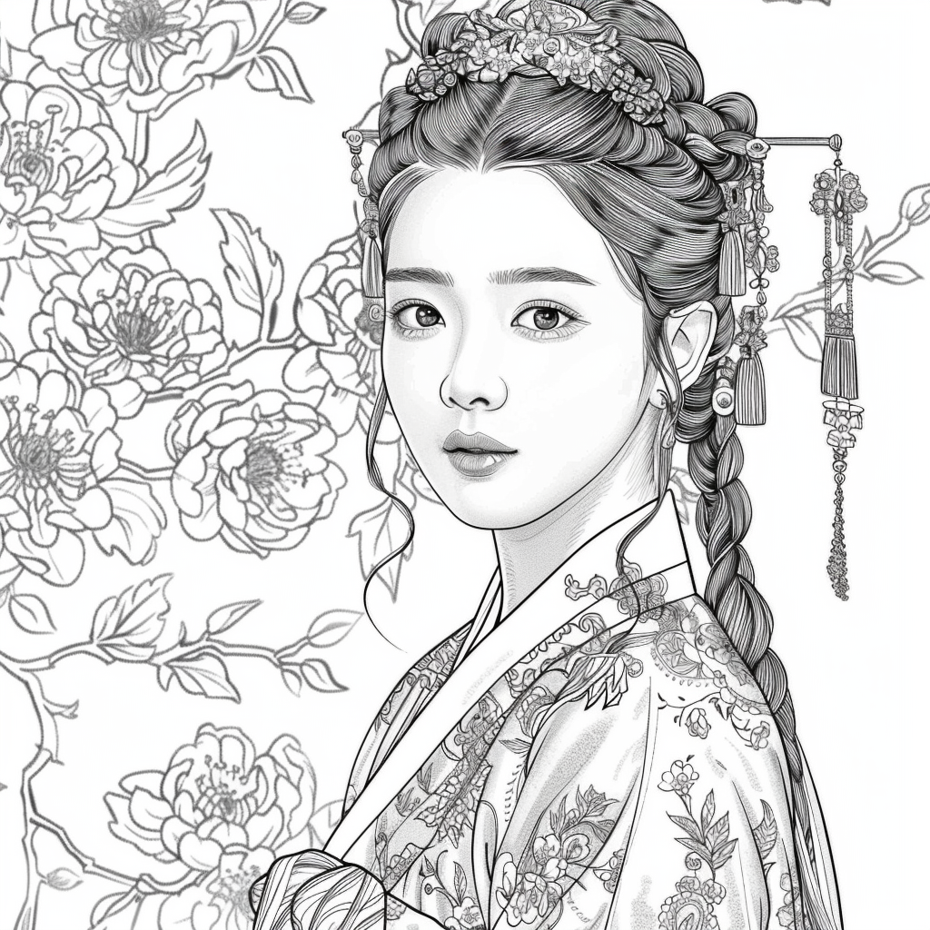 Blooming Elegance: The Flower Crowned Lady