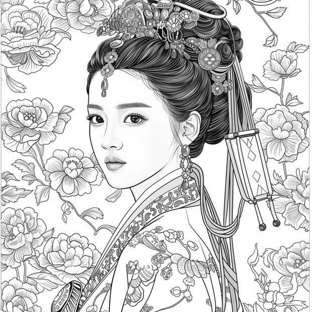 Blooming Elegance: The Flower Crowned Lady