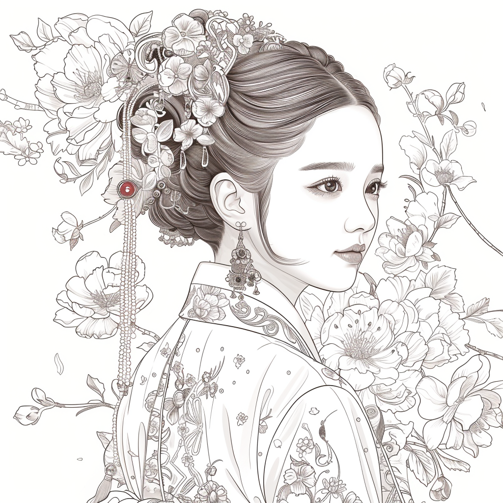 Blooming Elegance: The Flower Crowned Lady