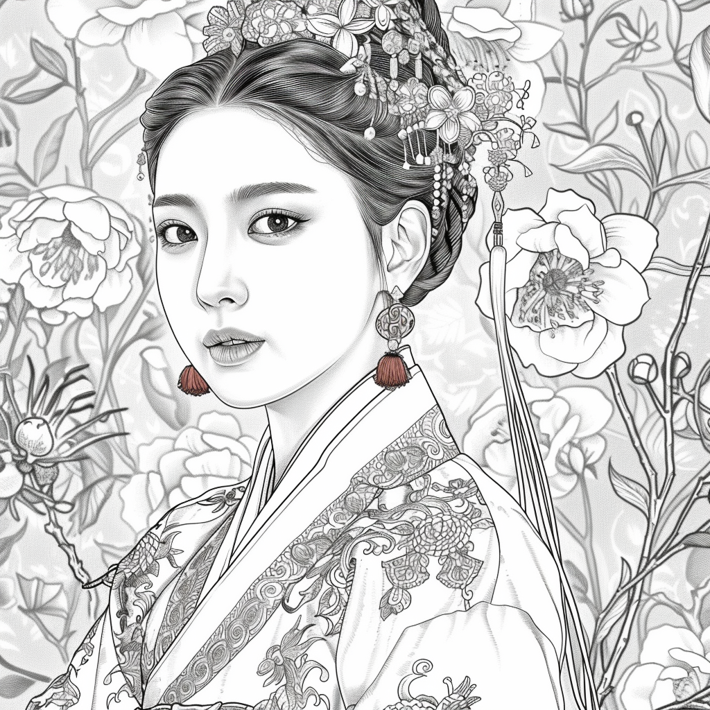 Blooming Elegance: The Flower Crowned Lady