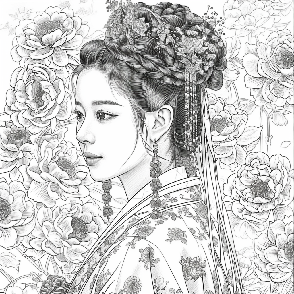 Blooming Elegance: The Flower Crowned Lady