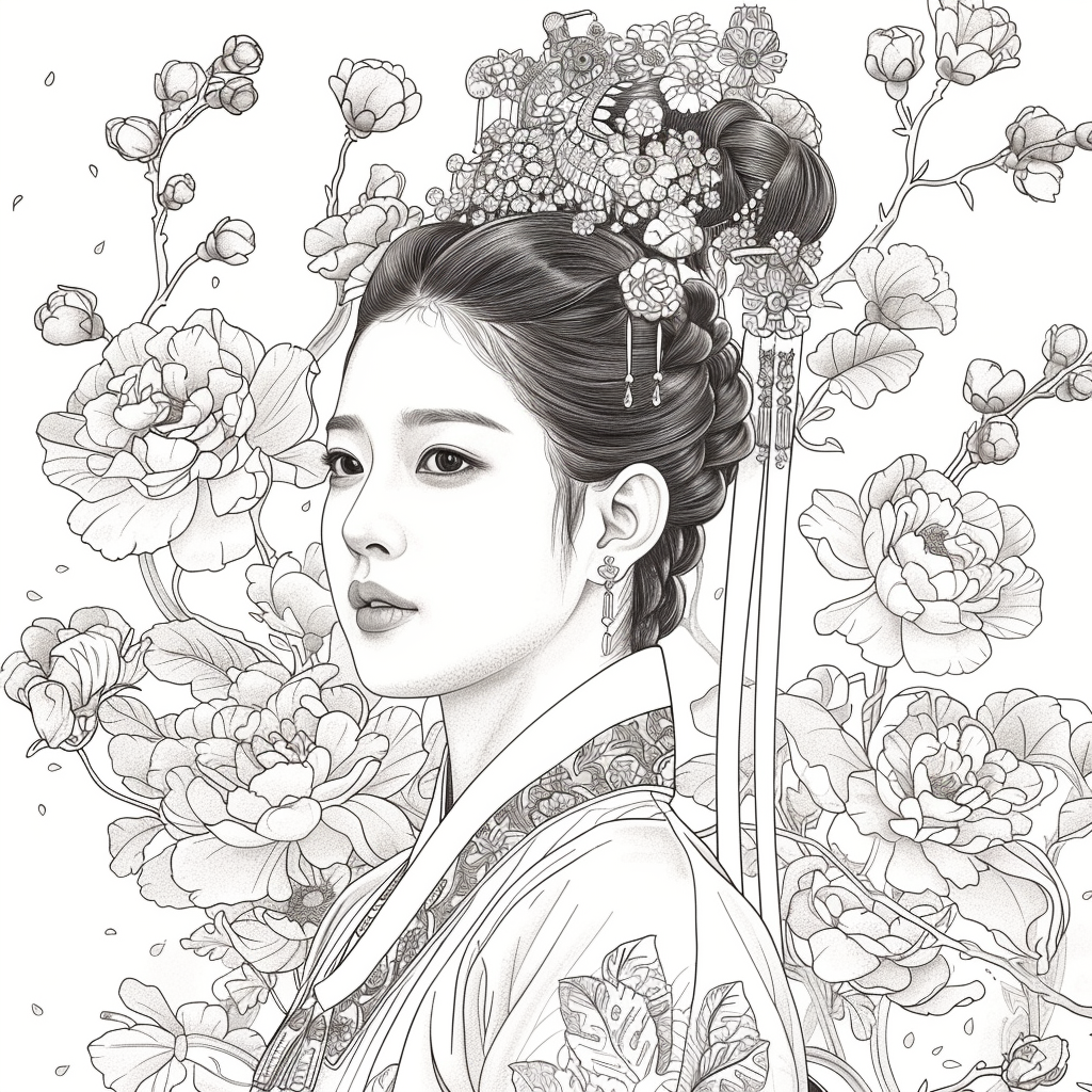 Blooming Elegance: The Flower Crowned Lady