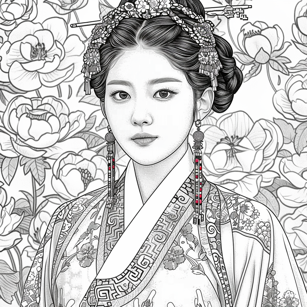 Blooming Elegance: The Flower Crowned Lady