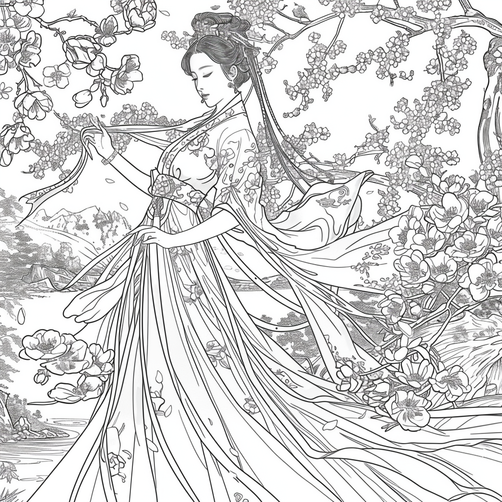 Moonlit Dance of the Cherry Blossom Maiden
