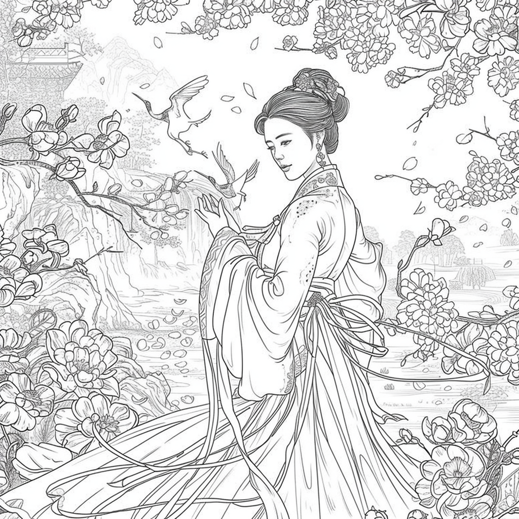 Moonlit Dance of the Cherry Blossom Maiden