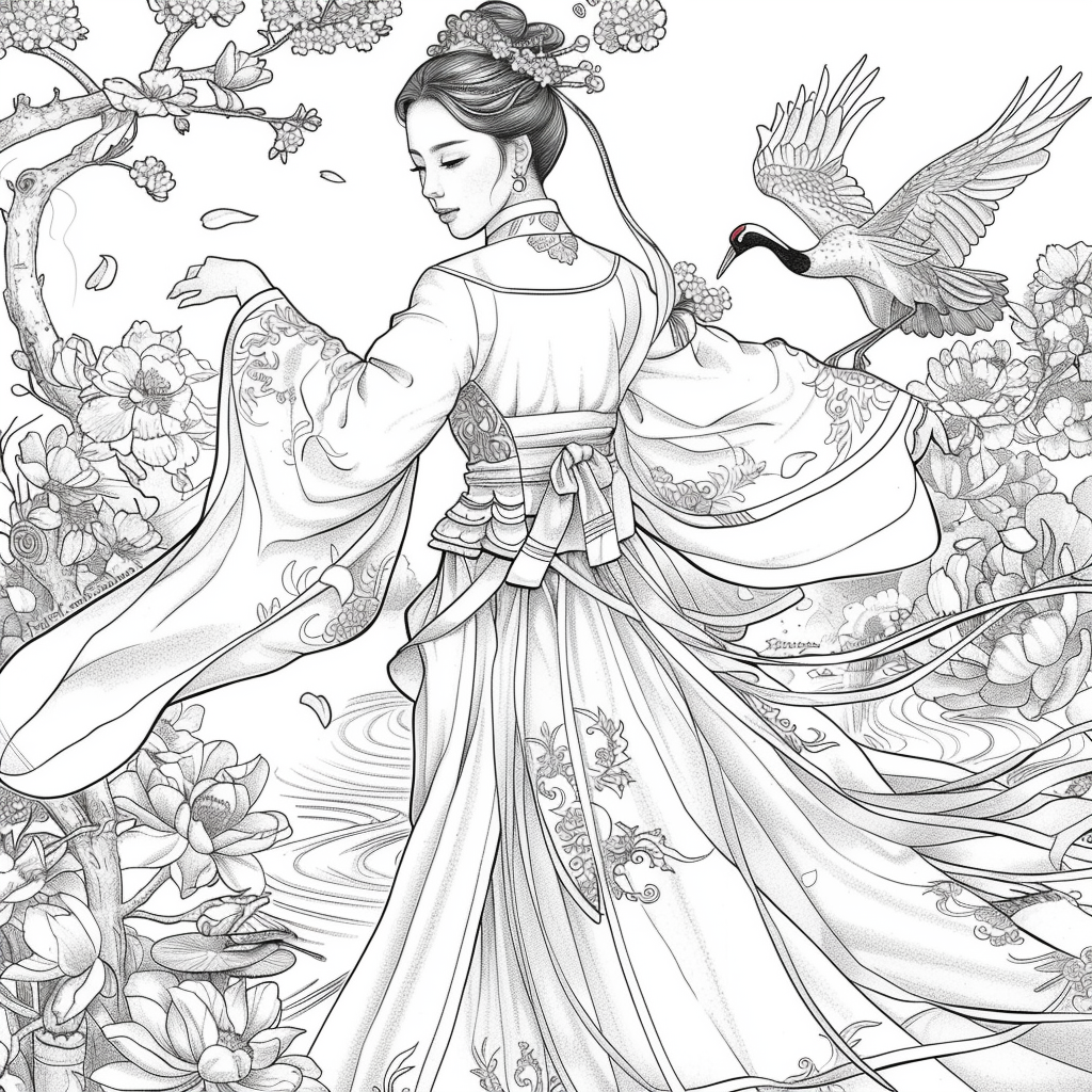 Moonlit Dance of the Cherry Blossom Maiden