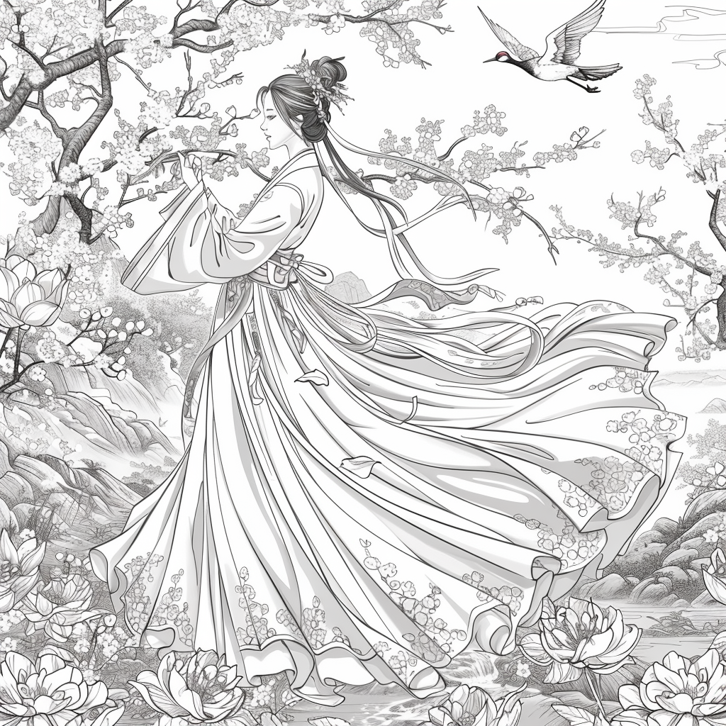 Moonlit Dance of the Cherry Blossom Maiden