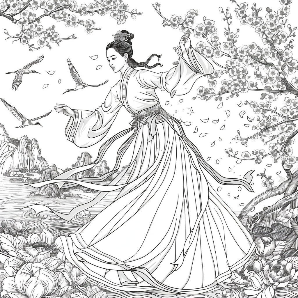 Moonlit Dance of the Cherry Blossom Maiden
