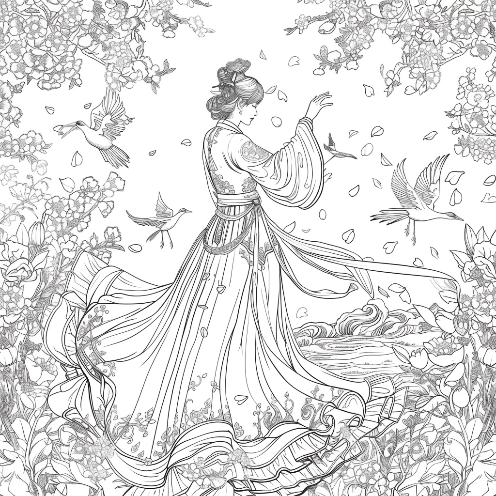 Moonlit Dance of the Cherry Blossom Maiden