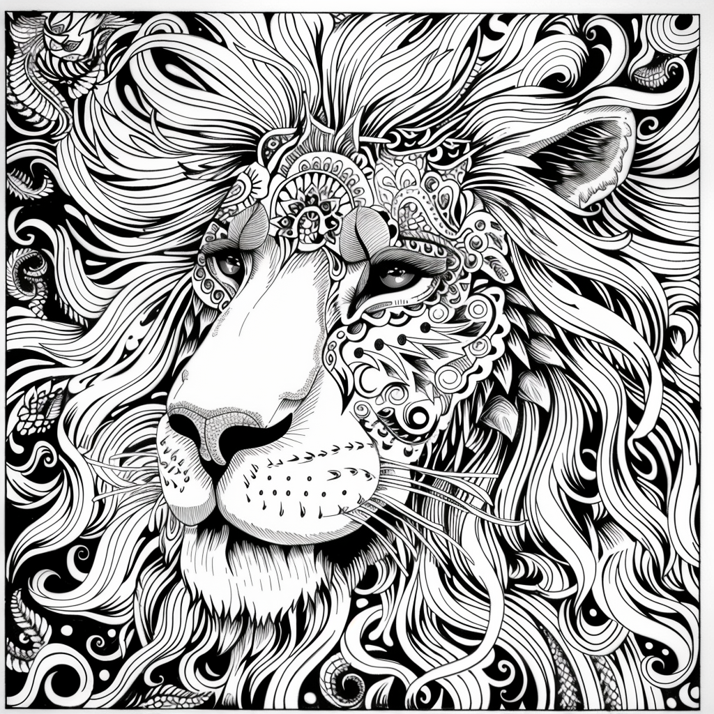 Majesty in Motion: The Kaleidoscope Lion